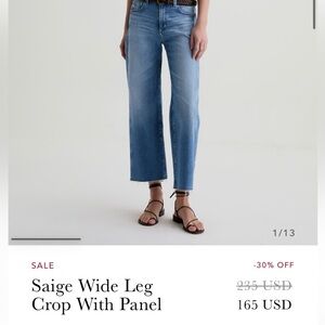 Ag saige wife leg panel crop jeans size 28
( i have two pair for sale )